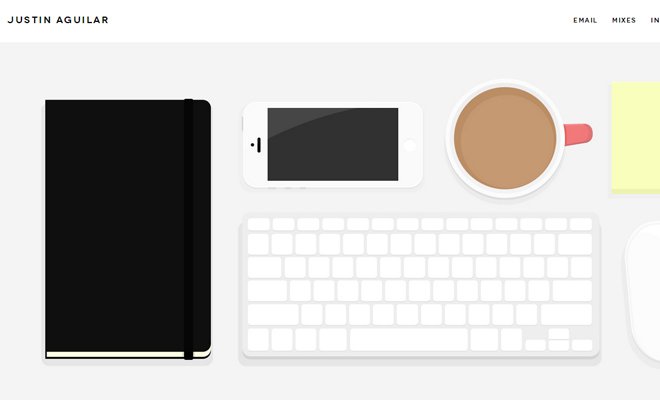 Tràn đầy cảm hứng với 34 thiết kế web Portfolio justin aguilar portfolio website layout design