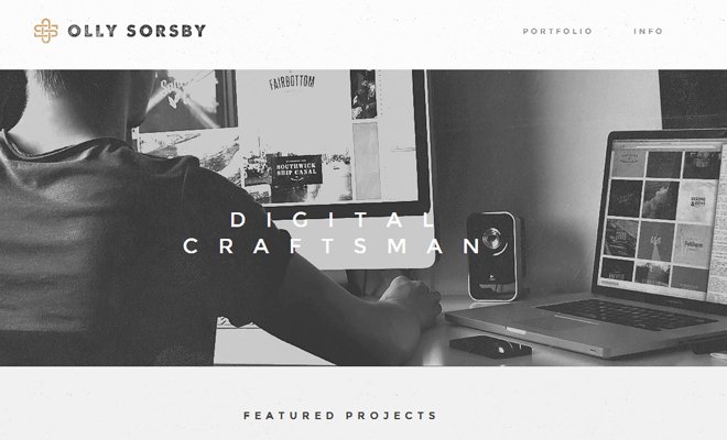 Tràn đầy cảm hứng với 34 thiết kế web Portfolio olly sorsby design portfolio website