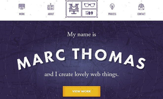 marc thomas freelance portfolio layout responsive