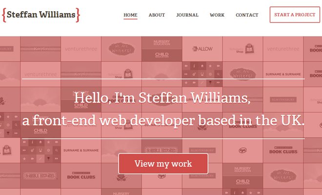 Tràn đầy cảm hứng với 34 thiết kế web Portfolio steffan williams portfolio responsive design