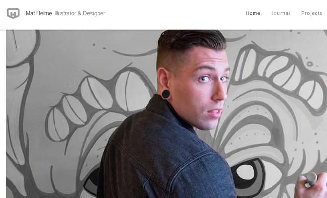 Tràn đầy cảm hứng với 34 thiết kế web Portfolio mat helme responsive simple portfolio layout