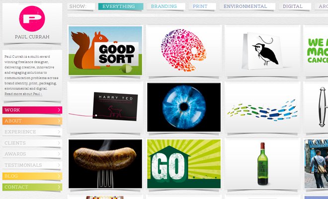 paul currah website portfolio layout responsive design