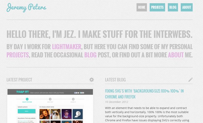 jeremy peters portfolio responsive website layout