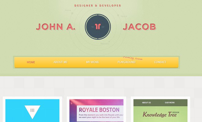 john alex jacob green portfolio responsive website design