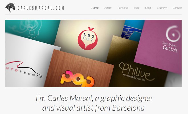 carles marsal portfolio website layout graphic designer