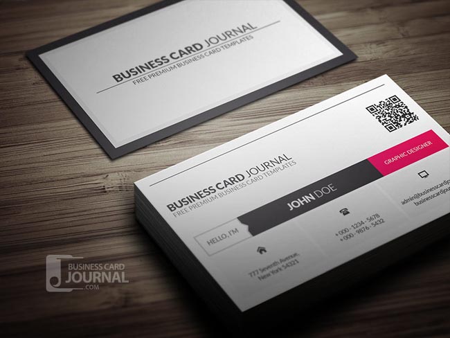 metro-style-business-card-template-with-qr-code