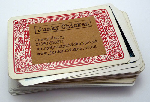 Junky Chicken Round Corners Business Card