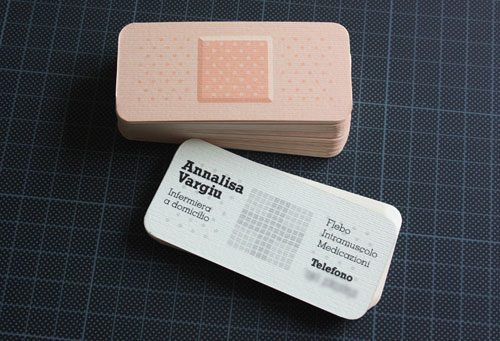Sự tinh tế trong 45 business card tròn 4 góc Annalisa Vargiu Round Corners Business Card