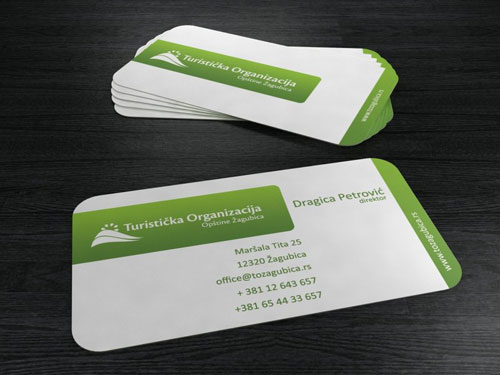 TO Zagubica Round Corners Business Card