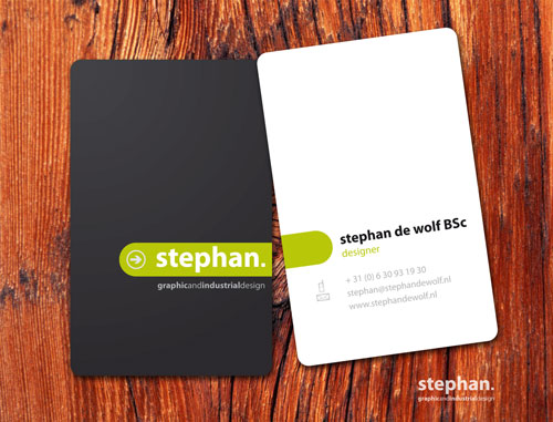 Sự tinh tế trong 45 business card tròn 4 góc Stephan De Wolf Round Corners Business Card