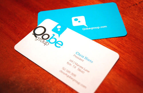 Sự tinh tế trong 45 business card tròn 4 góc Qobe Group Round Corners Business Card