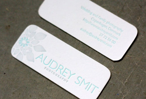 Sự tinh tế trong 45 business card tròn 4 góc Audrey Smit Round Corners Business Card