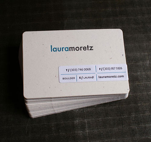 Sự tinh tế trong 45 business card tròn 4 góc Laura Moretz Round Corners Business Card