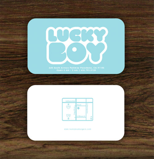 Lucky Boy Round Corners Business Card