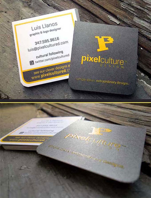 Sự tinh tế trong 45 business card tròn 4 góc Luis Llanos Round Corners Business Card