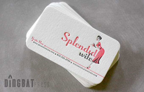 Sự tinh tế trong 45 business card tròn 4 góc Splendid Wife Round Corners Business Card
