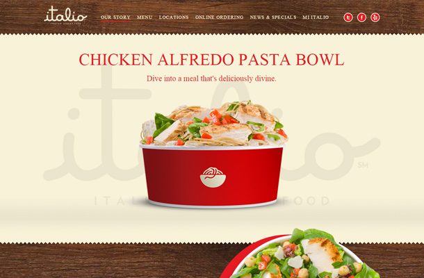 29 trang web sử dụng hiệu ứng animation đặc biệt italio website image rotation animation