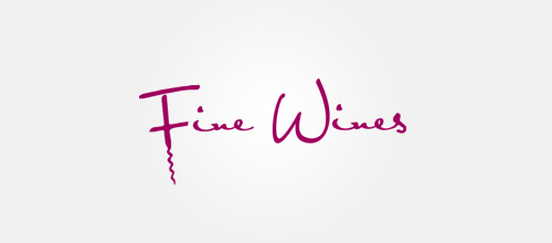 Elegant Signature Logo Designs Fine Wines