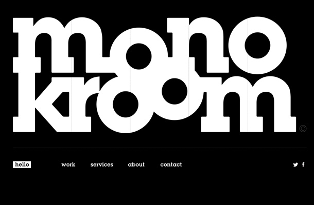 29 trang web sử dụng hiệu ứng animation đặc biệt monokroom creative black white agency website