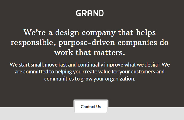 grand agency studio design website