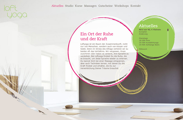 29 trang web sử dụng hiệu ứng animation đặc biệt german website loft yoga colorful animation