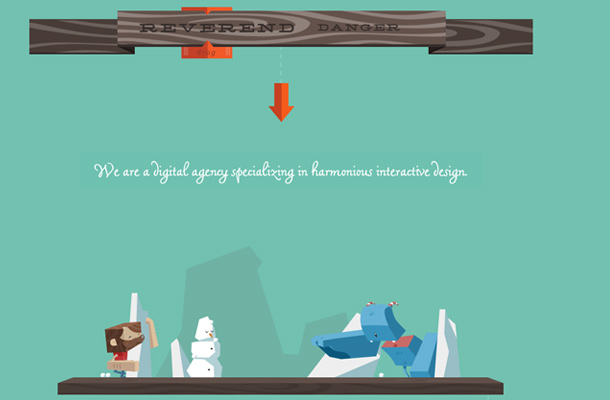 29 trang web sử dụng hiệu ứng animation đặc biệt reverend danger clean website animation