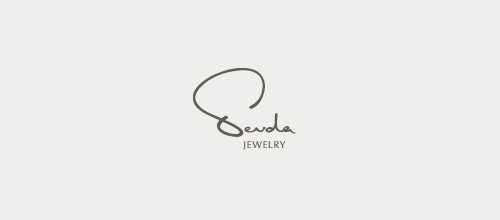 Elegant Signature Logo Designs Sevda Jewelry