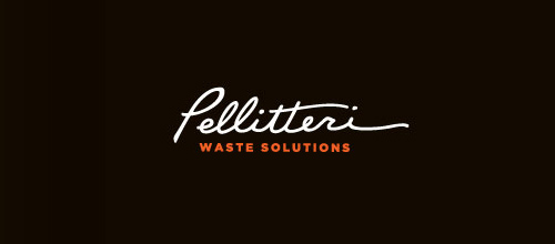 Elegant Signature Logo Designs Pellitteri Waste Systems