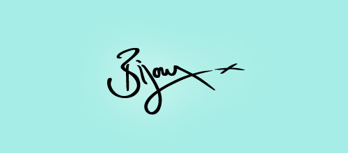 Elegant Signature Logo Designs Bijouxx