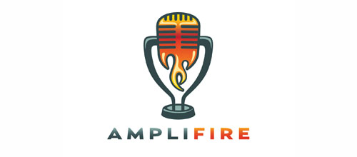 Hot Burning And Fire Logo Design Amplifire