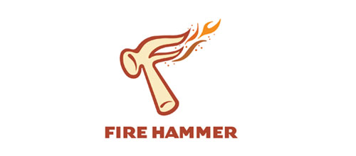 Hot Burning And Fire Logo Design Fire Hammer