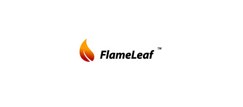 Hot Burning And Fire Logo Design FlameLeaf