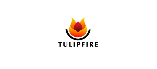 Hot Burning And Fire Logo Design Tulip Fire