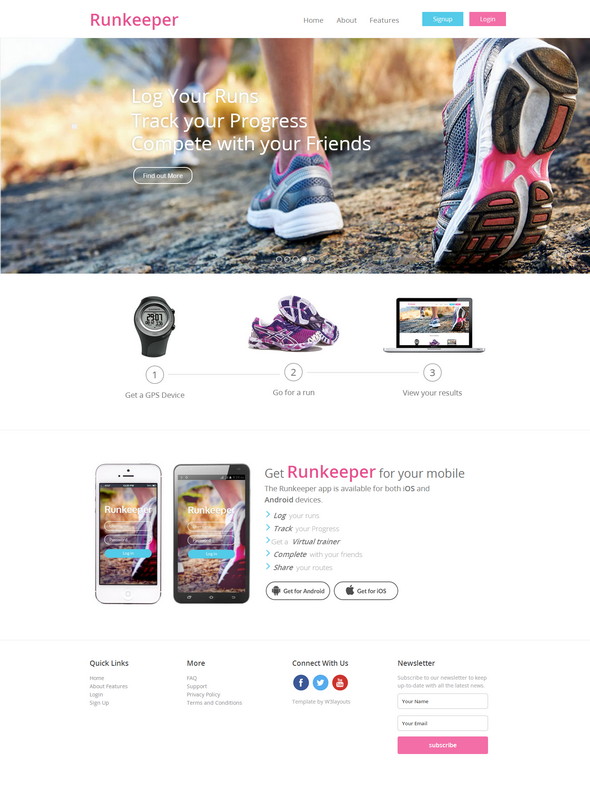 Runkeeper Website Template