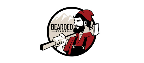  Masculine Logo Designs Bearded Wonders Hockey Club Logo