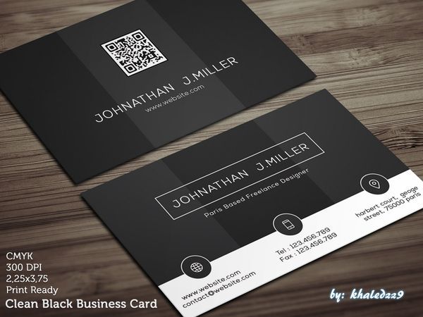 Clean-Black-Business-Card