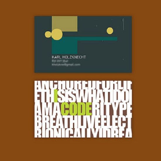 Hơi thở hiện đại trong 50 Typography business card typographic business cards designs 06