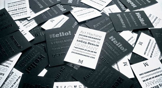 Hơi thở hiện đại trong 50 Typography business card typographic business cards designs 30