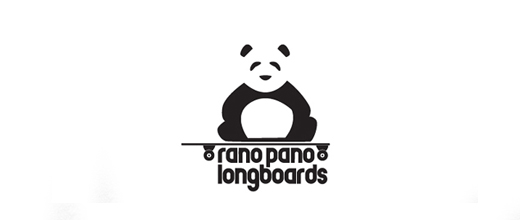 Long board panda logo design examples ideas