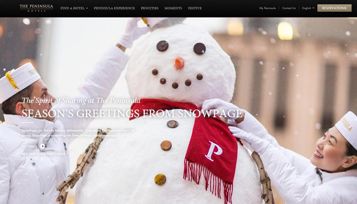 Khám phá 30 website khách sạn mới nhất 2015 homepage dark peninsula website layout
