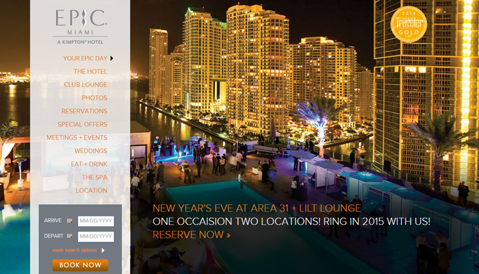 Khám phá 30 website khách sạn mới nhất 2015 epic miami hotel resort website