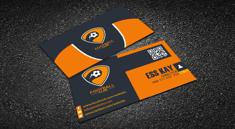 Football-Club-Creative-Business-Card-With-QR-Code-2015