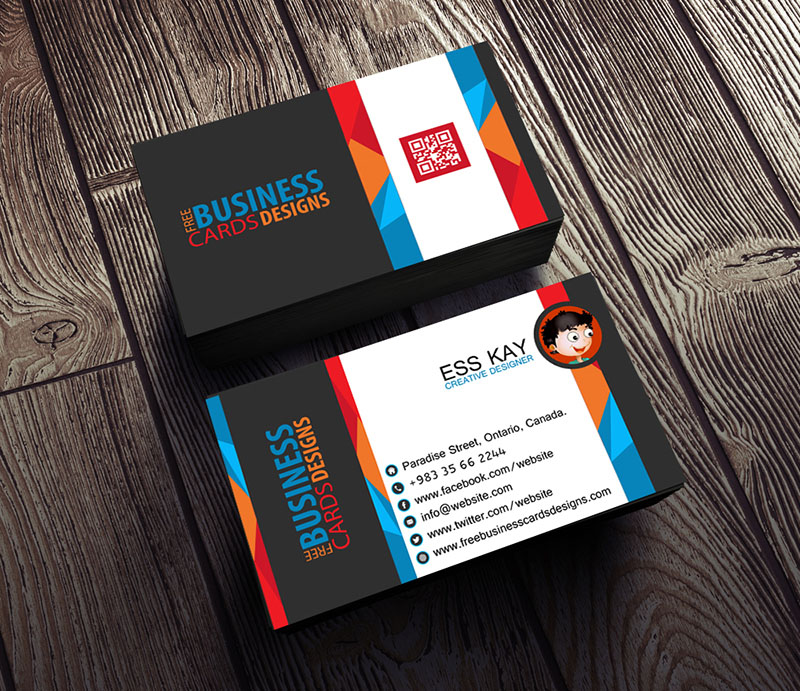 Free-Business-Card-Template-Design-For-Creative-Studio-With-QR-Code-2015