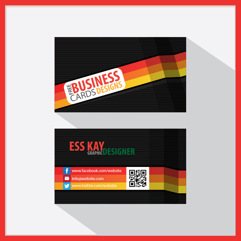 Free-Creative-Folded-Business-Card-With-QR-Code-2015