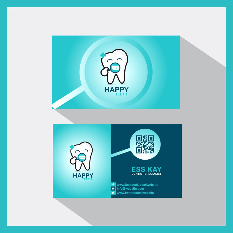 Happy-Teeth-Creative-Business-Card-With-QR-Code-2015