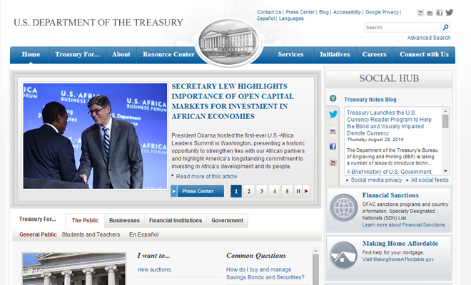 united states department of the treasury