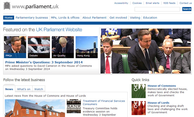 united kingdom parliament website