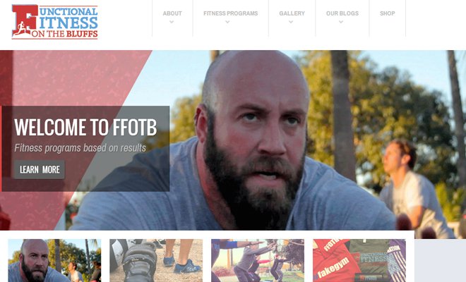 functional fitness website layout design inspiration