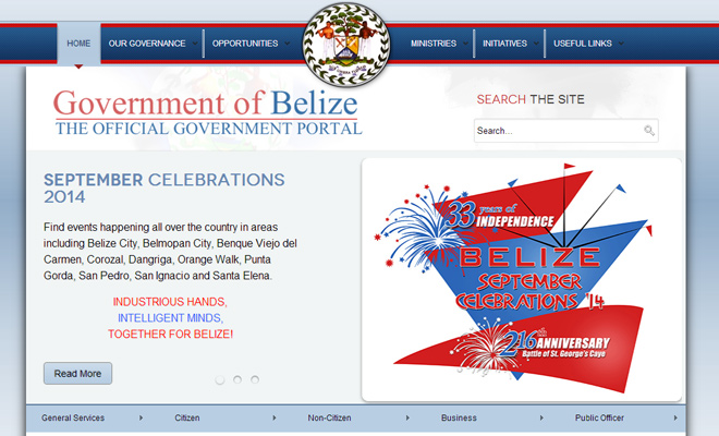 government of belize webiste