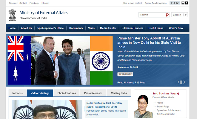 india ministry of external affairs
